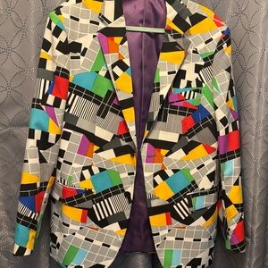 OppoSuits Vibrant Geometric Men's Suit